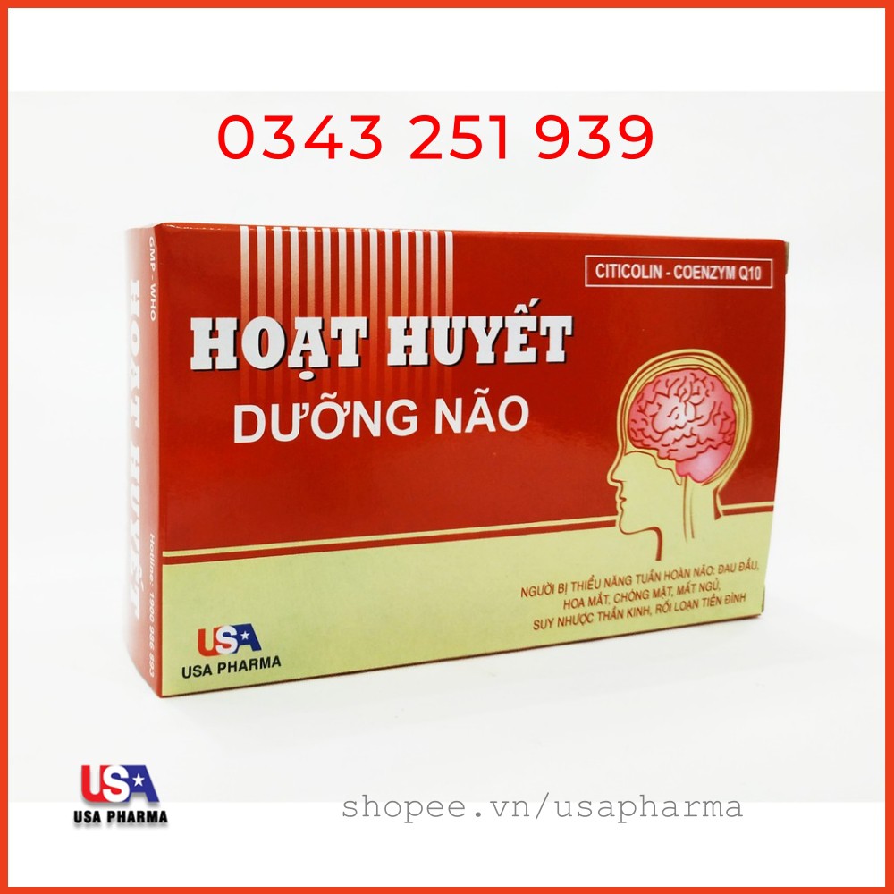 Hoạt huyết dưỡng não USA – Giúp tăng cường tuần hoàn máu não, ngăn ngừa giảm nguy cơ tai biến mạch máu não