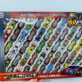 Set 50 mô hình ô tô bằng sắt, xe chạy đà cho bé - mg74