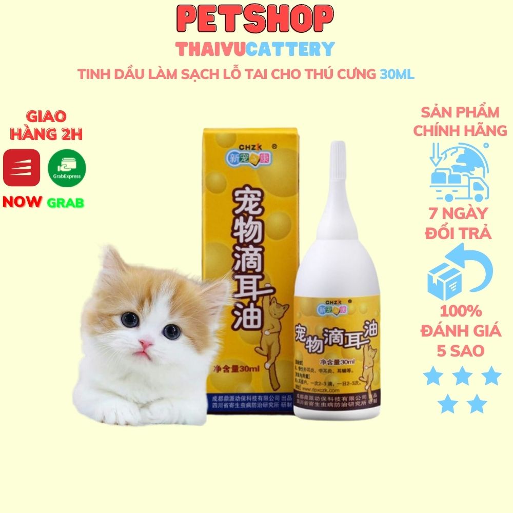 Tinh Dầu Làm Sạch Lỗ Tai Cho Thú Cưng 30ml