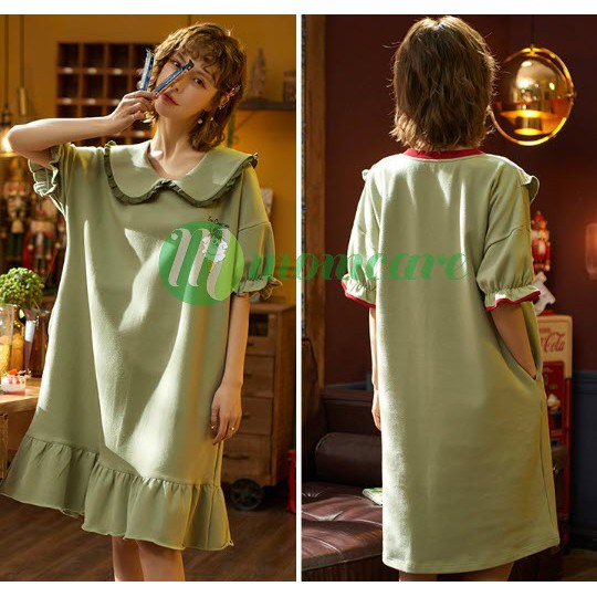 Váy Đầm bầu dễ thương - Quần áo ngủ mặc nhà cho bà bầu, cho mẹ - Mẫu thời trang đẹp mùa hè giá rẻ Bigsize