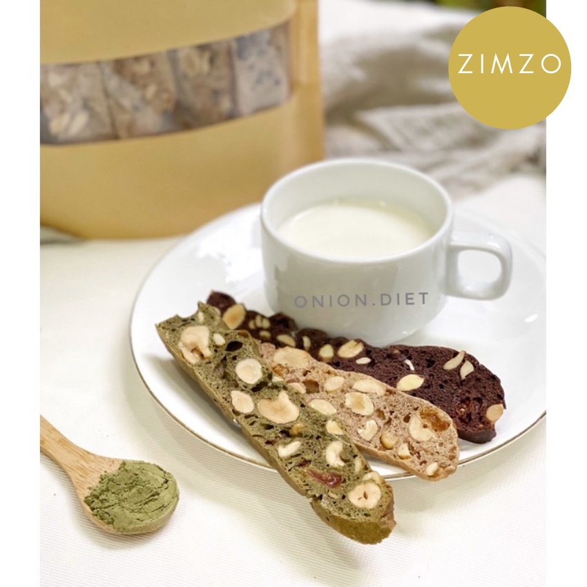 Bánh BISCOTTI ăn kiêng, bánh hạt nguyên cám  giảm cân mix 3 vị 250g SOOYUN | BigBuy360 - bigbuy360.vn