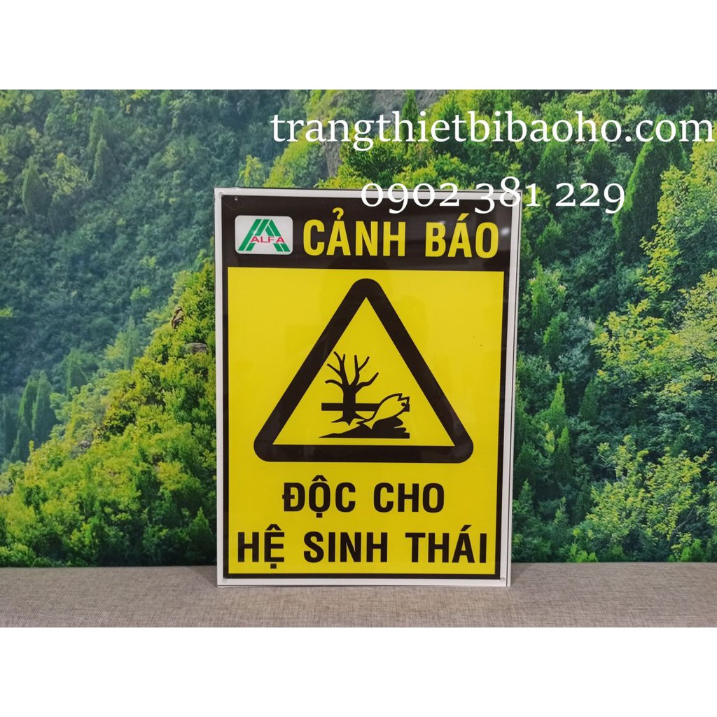 Biển cảnh báo cho hệ sinh thái, nước sâu - mica dán decal KT 30 x 40cm