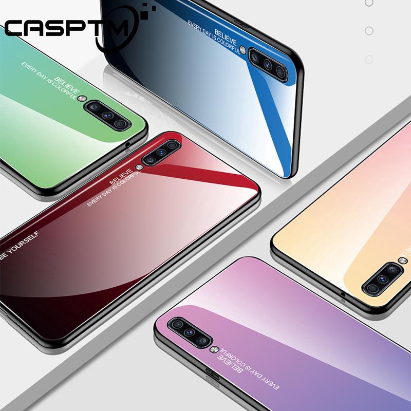 Ốp điện thoại tráng gương từ nhựa cứng màu gradient cho Samsung Galaxy A70 A60 M30 A20e A40