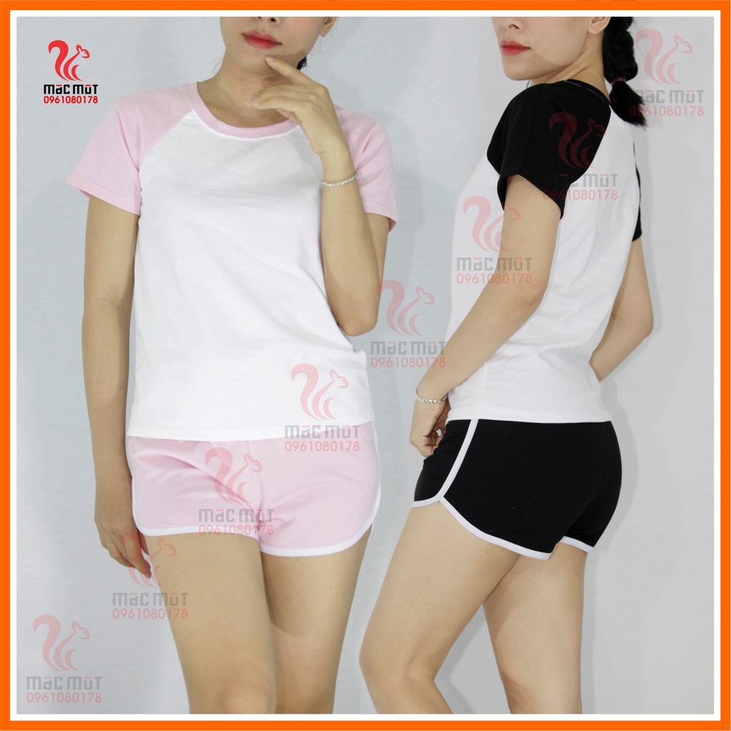 DB030 - [HÌNH SHOP TỰ CHỤP] Bộ đồ nữ mặc nhà thun cotton xinh xắn đáng yêu, có thể mặc đi chơi dạo phố, làm đồ đi ngủ.