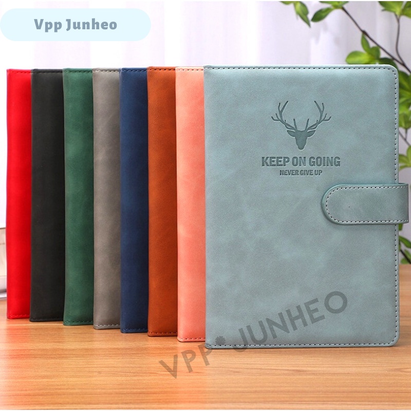 Sổ tay A5 bìa da ghi chép mẫu hươu chất lượng có quai cài độc đáo