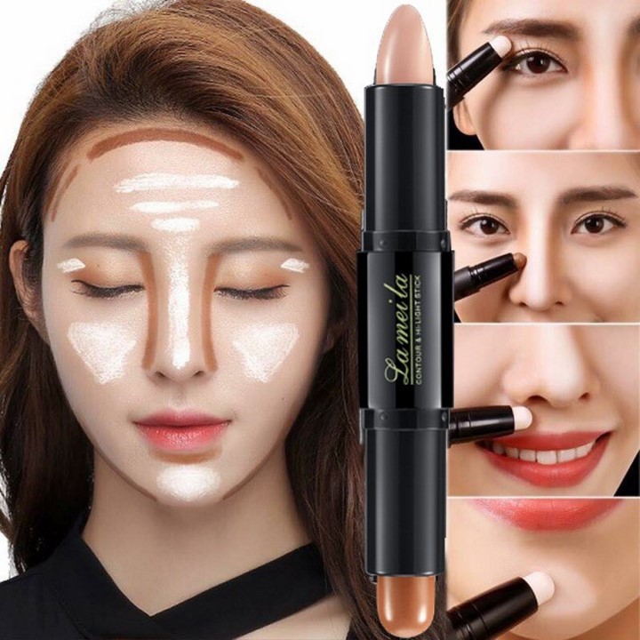 Tạo khối 2 đầu LAMEILA highlighter stick mịn da bắt sáng tốt tiện lợi nội đia sỉ tốt NGỰA BEAUTY | BigBuy360 - bigbuy360.vn