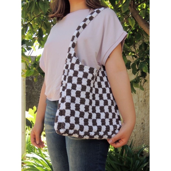 Túi ô vuông big size handmade ⚡️FREESHIP☘️