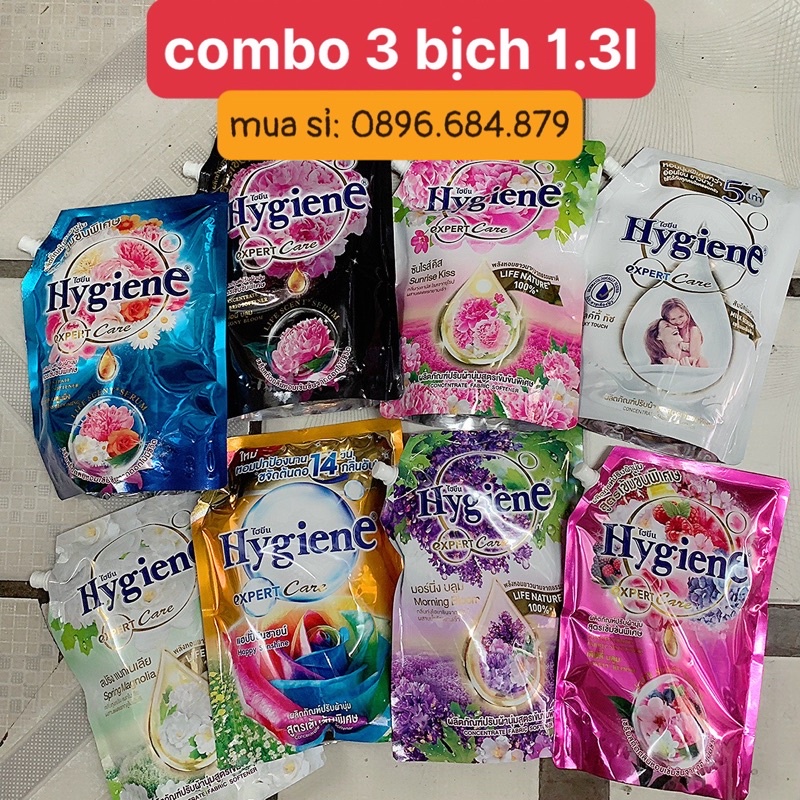 Combo 3 bịch nước xả vải đậm đặc làm mềm vải Hygiene