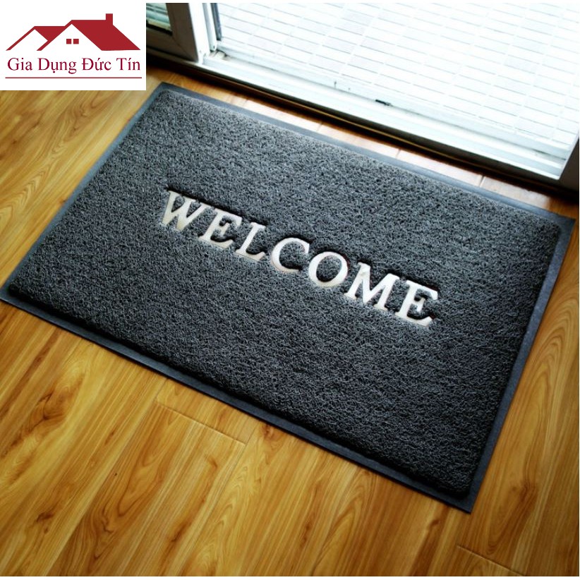 Thảm nhựa chùi chân Welcome 40x60cm. Thảm welcome nhựa rối.