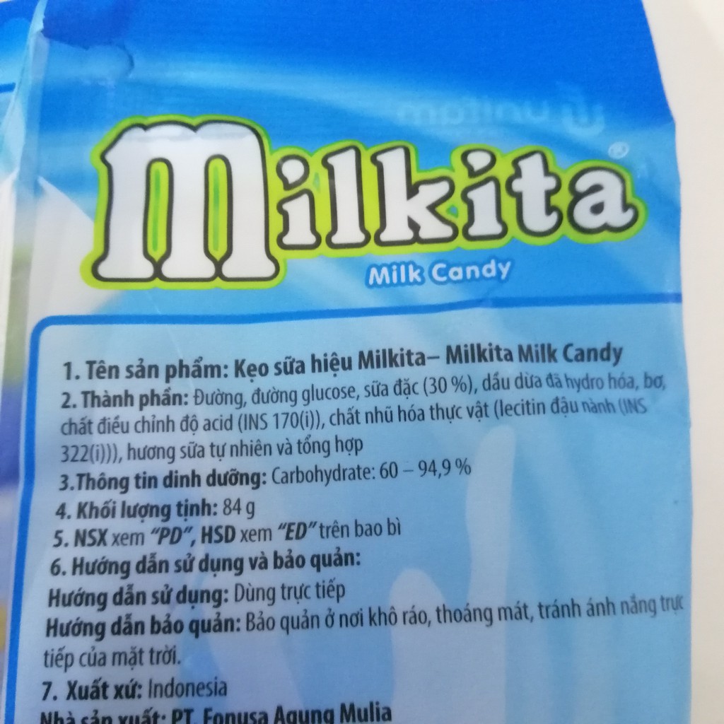 Kẹo Sữa Milkita Vị Sữa Milkita Milk Candy (Gói 84g)