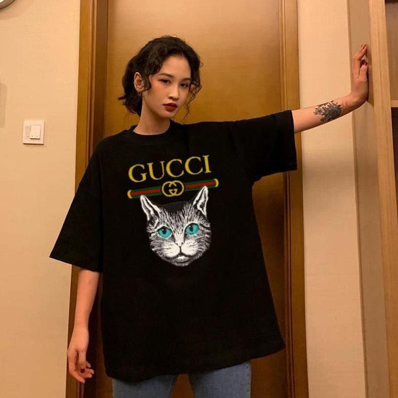 Áo Thun Ngắn Tay In Hình Thương Hiệu GUCCI Thời Trang Cho Nam Nữ 🥇