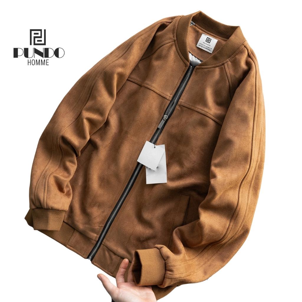 Áo khoác nam BOMBER chất da lộn cao cấp size đến 85kg PUNDOHOMME AKPD20