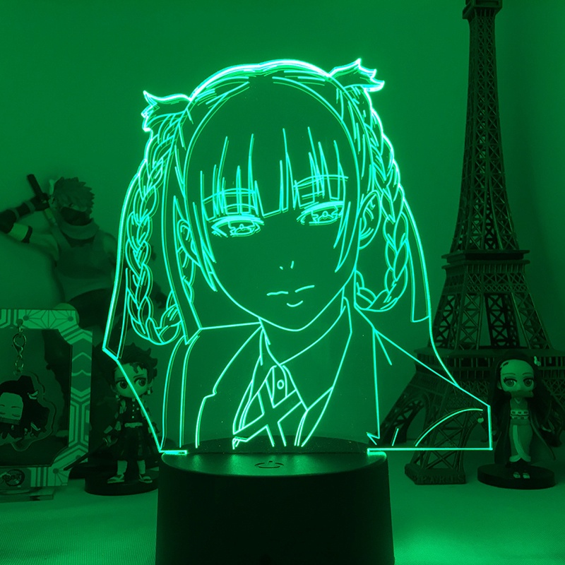 Đèn Ngủ LED Điều Khiển Từ Xa Hình Anime Jabami Yumeko Có Thể Thay Đổi Đèn Trang Trí Phòng Ngủ