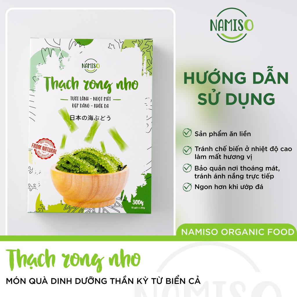 Thạch rong nho Namiso, thạch rong nho giúp khỏe da đẹp dáng | BigBuy360 - bigbuy360.vn