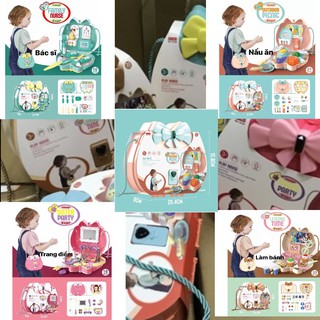Bộ Nấu Ăn Xuất Châu Âu_Đồ Chơi Túi Bé Học Làm Bác Sỹ, Nấu Ăn, Trang Điểm