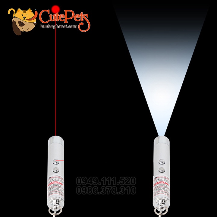 Đồ chơi cho mèo Đèn Lazer vờ mèo 2 in 1 Lazer và chiếu sáng - CutePets