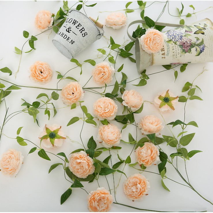 Bông hoa mẫu đơn giả bằng lụa dùng để trang trí thủ công cho nhà cửa/tiệc cưới