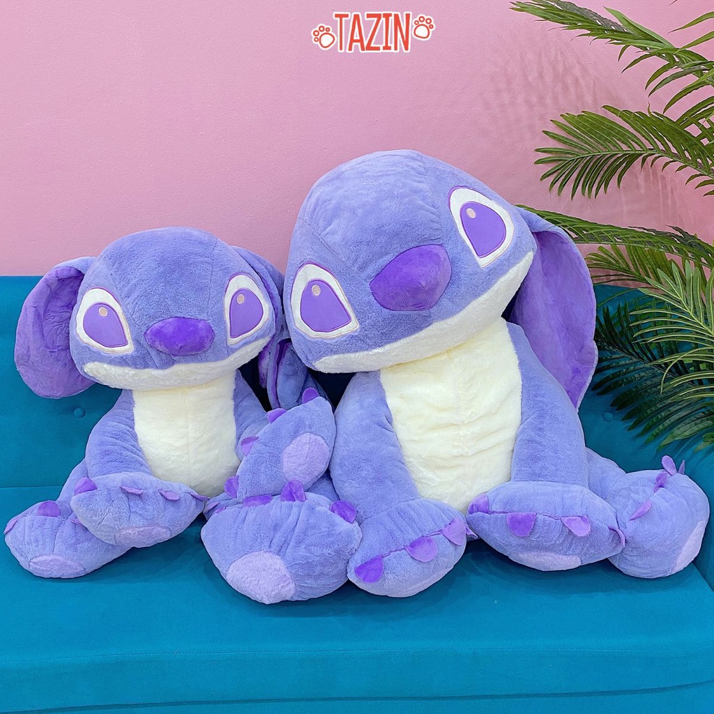Gấu Bông Stitch Màu Tím Dễ Thương Size Vừa Và Lớn - Gấu Bông Tazin Cao Cấp