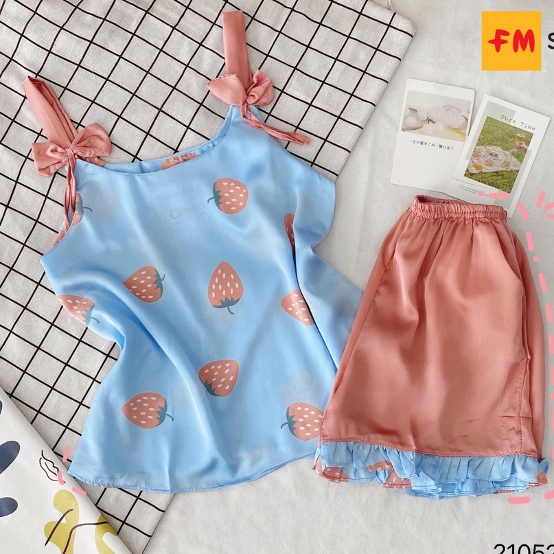 [Mã FMSTYLE30 giảm 10% đơn 99k] Đồ bộ nữ Fm Style mặc nhà hai dây chất Lụa tốt mịn mát tôn dáng 21052561 | BigBuy360 - bigbuy360.vn