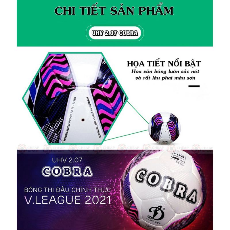 BÓNG ĐÁ ĐỘNG LỰC CHÍNH HÃNG UHV.207 COBRA THI ĐẤU V LEAGUE 2021