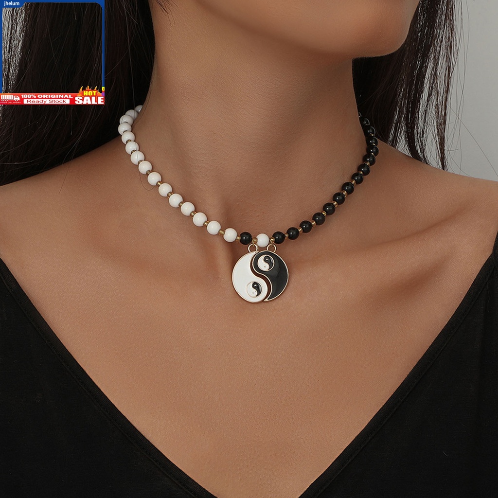 Vòng cổ mặt hình âm dương phong cách truyền thống