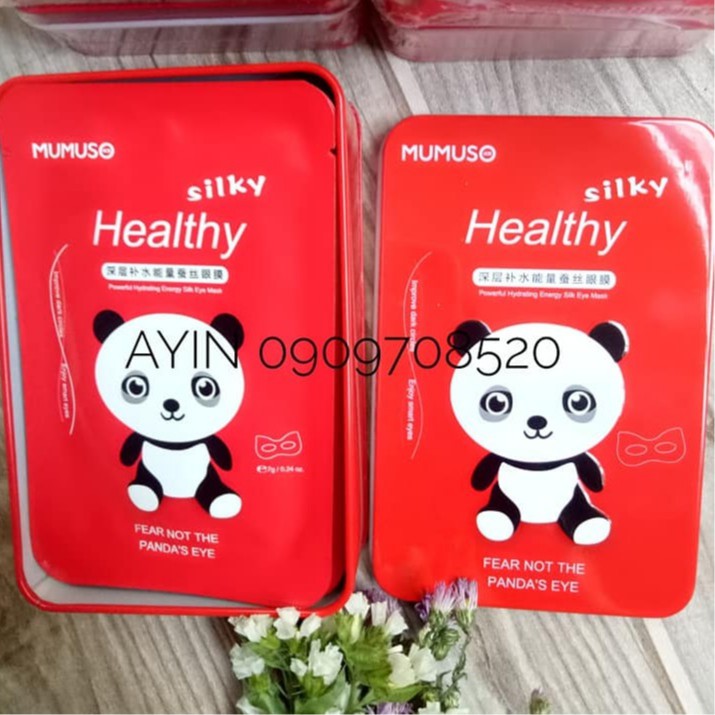 Mặt nạ mắt Silky Healthy Panda's Eye Mumuso 10 miếng hộp thiếc