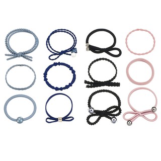 Hộp dây buộc tóc Hàn Quốc - set 12 dây buộc tóc