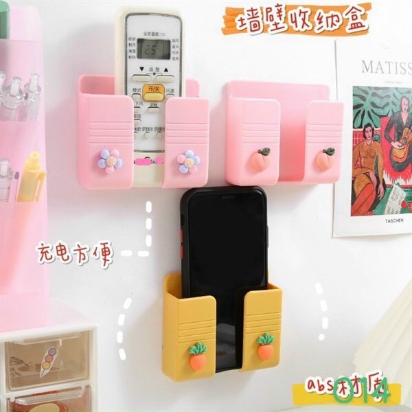Hộp đựng điện thoại điều khiển dán tường có hoạ tiết cực cute xinh xắn-giadungsieure