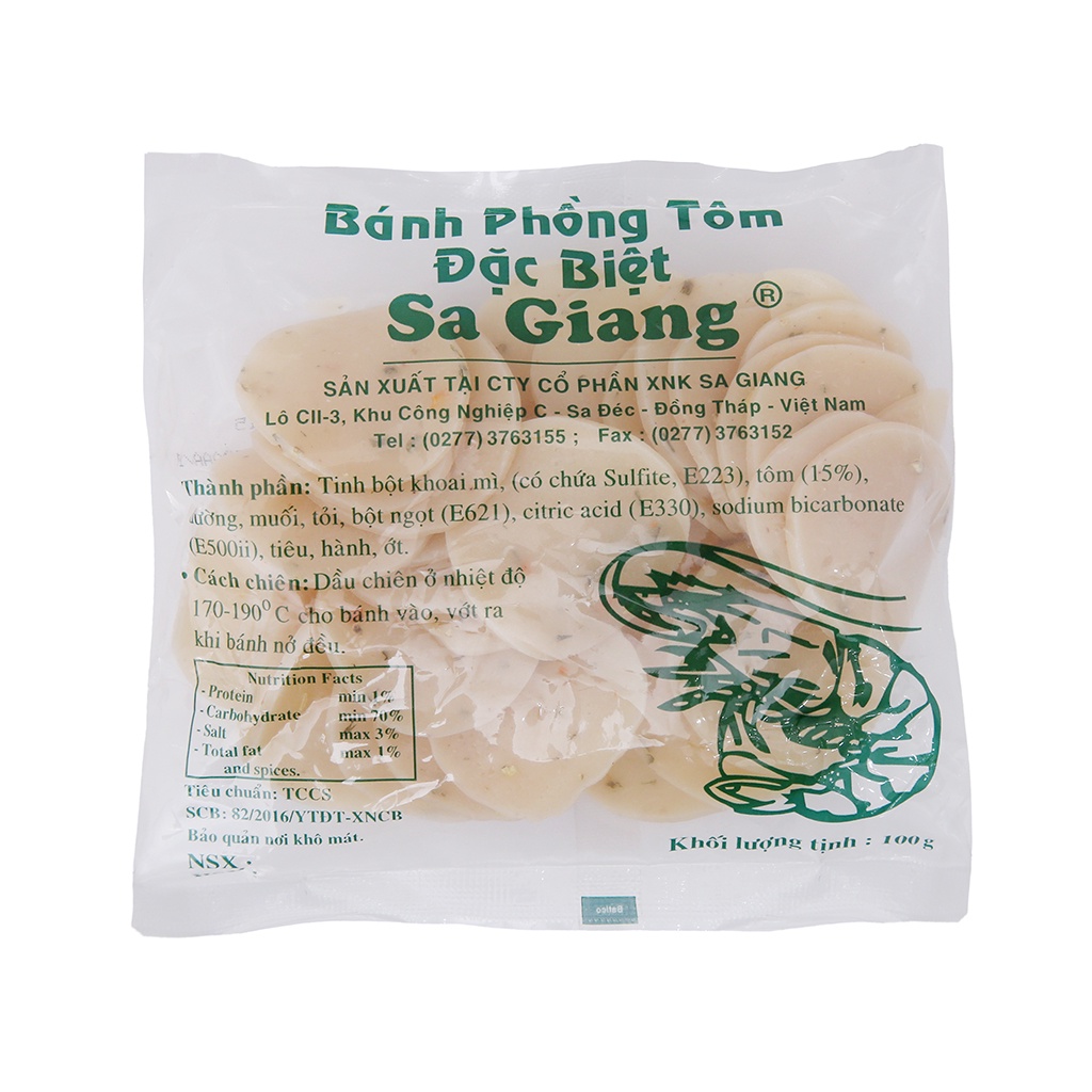 Bánh phồng tôm Sa Giang 100g