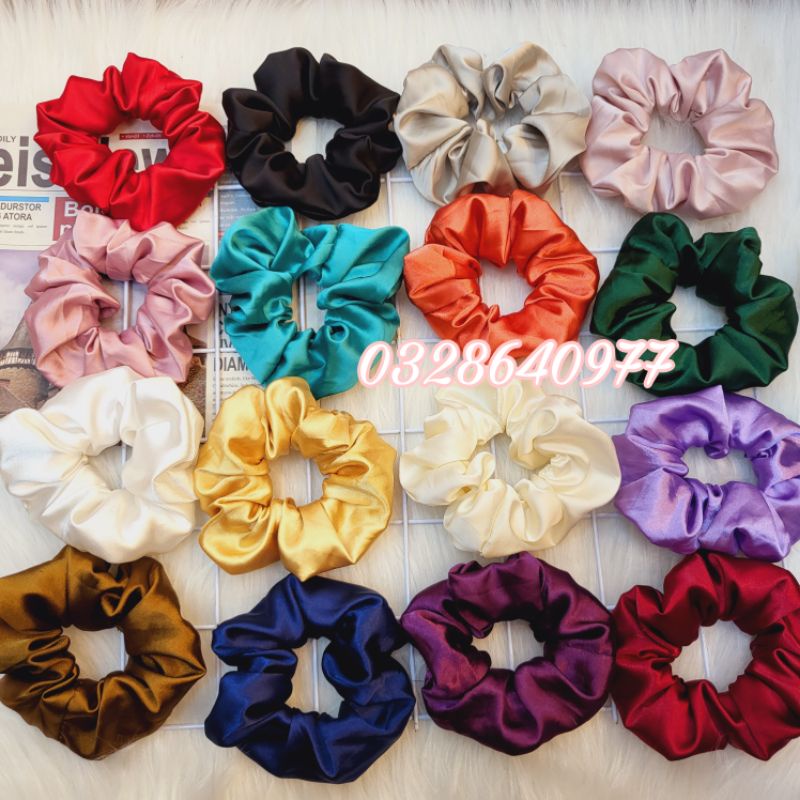 DÂY BUỘC TÓC SCRUNCHIES SATIN PHI BÓNG