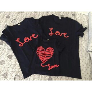 Áo thun gia đình in chữ love đủ size