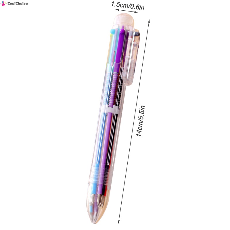 Bút Bi 6 Trong 1 6 Trong 1 Có Thể Thu Gọn Tiện Dụng Cho Học Sinh/Văn Phòng