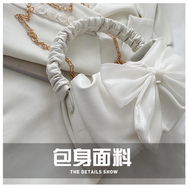 Túi Đeo Vai Hình Đám Mây Đính Nơ Màu Trơn Đơn Giản NB00029