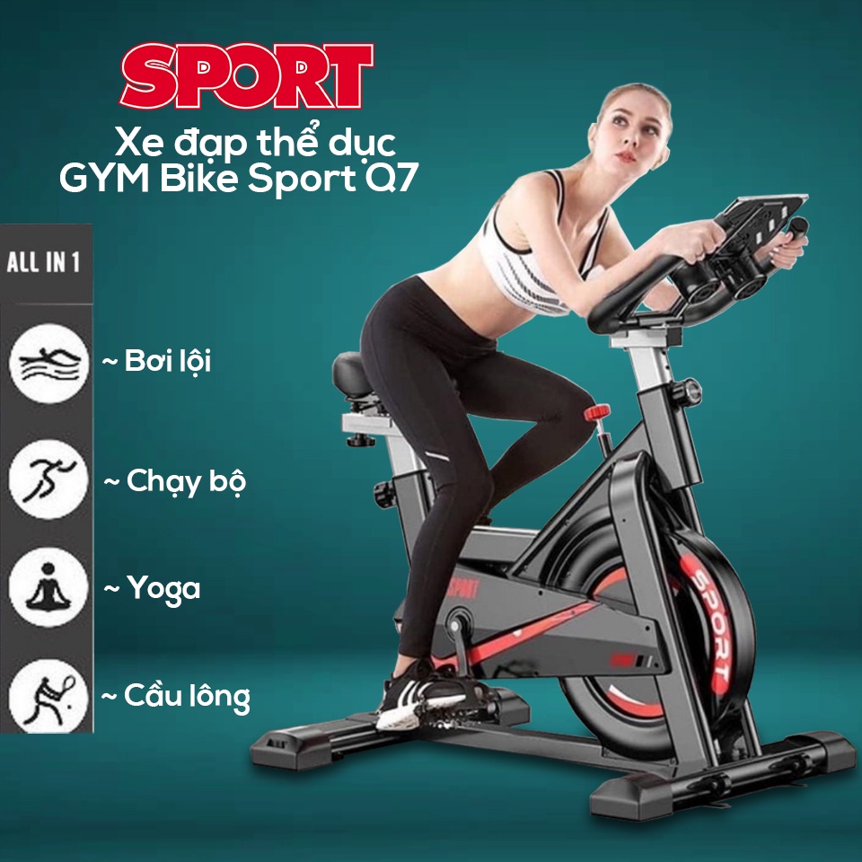 Xe đạp tập thể dục tại nhà Senmax 7077 Sport bike Q7 – Xe đạp thể thao trong nhà Khung thép chắc chắn màn hình điện tử – sport – top1shop