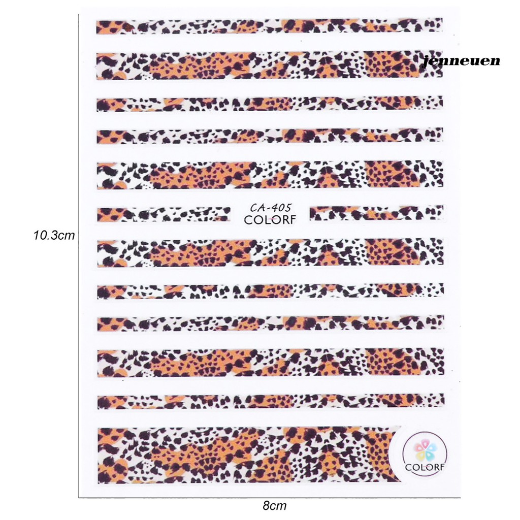 Nhãn Dán Trang Trí Móng Tay Họa Tiết Da Báo Thời Trang Mùa Đông Cá Tính