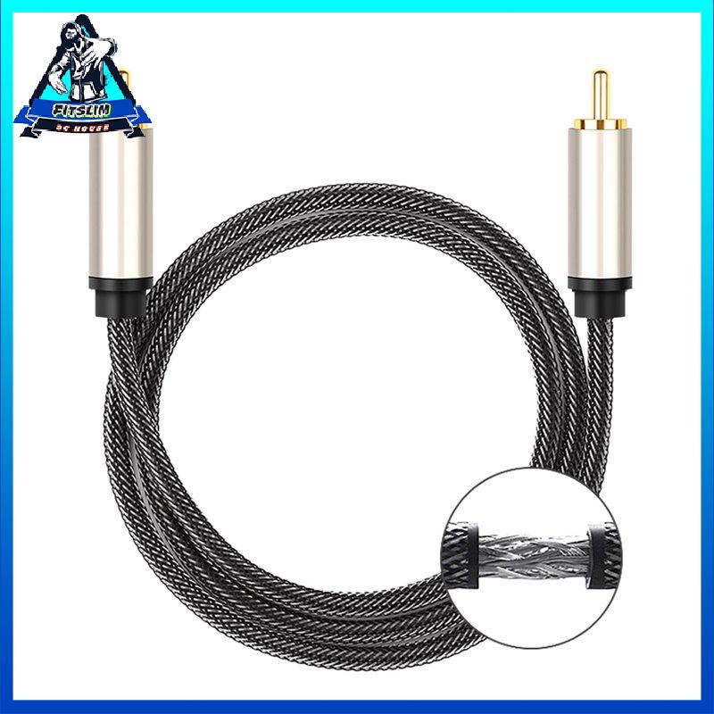 [Fitslim] Coaxial Coax Audio Cable Digital RCA To RCA Male TV Subwoofer Cord Gold Plated