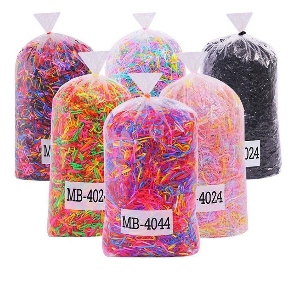 Thun/ Chun Cột Tóc Nhí Nhiều Màu Cho Bé Gái loại bịch 500gr