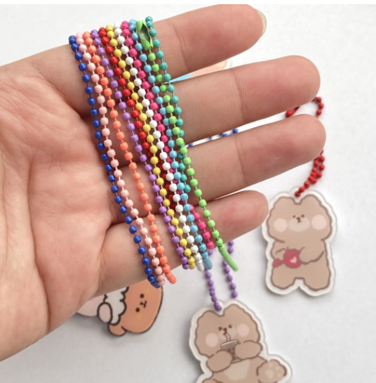 Chuỗi hạt 2.4mm dài 12cm phù hợp với thẻ đeo tay/ chìa khóa/ nối đồ trang sức tự làm