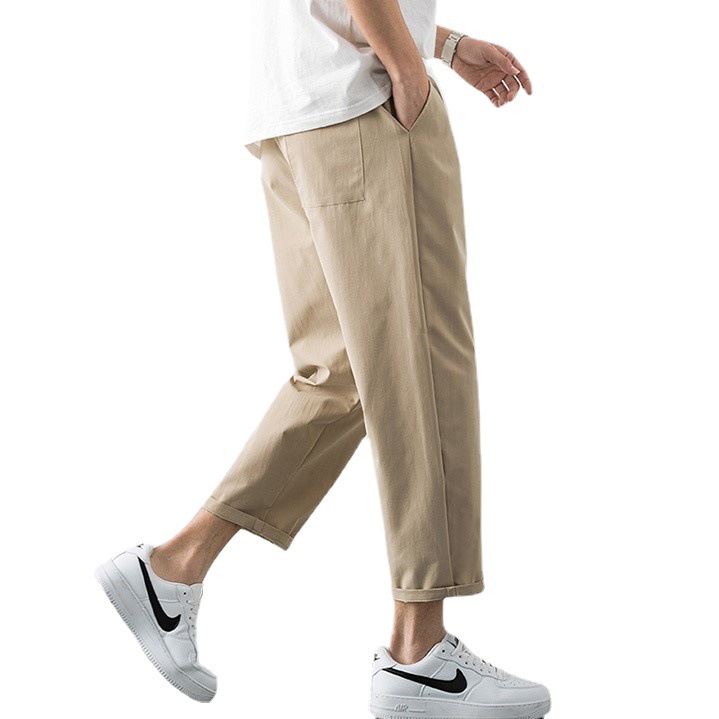 Quần baggy kaki UNIFUN unisex quần baggy basic nam nữ cạp chun ống rộng TT66 phong cách Hàn Quốc