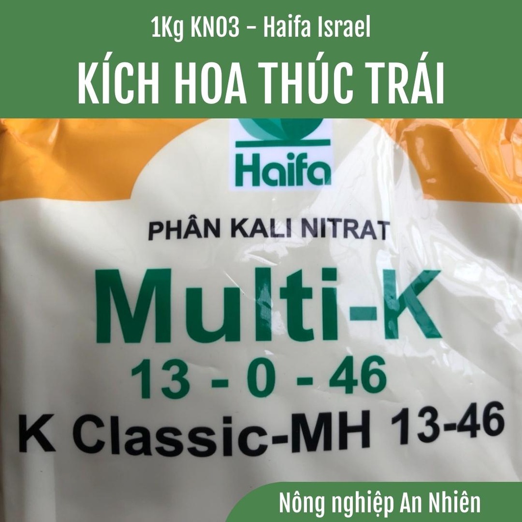 1kg Phân Kali Nitrat, Multi-K (KNO3) 13-0-46 Haifa kích hoa thúc trái