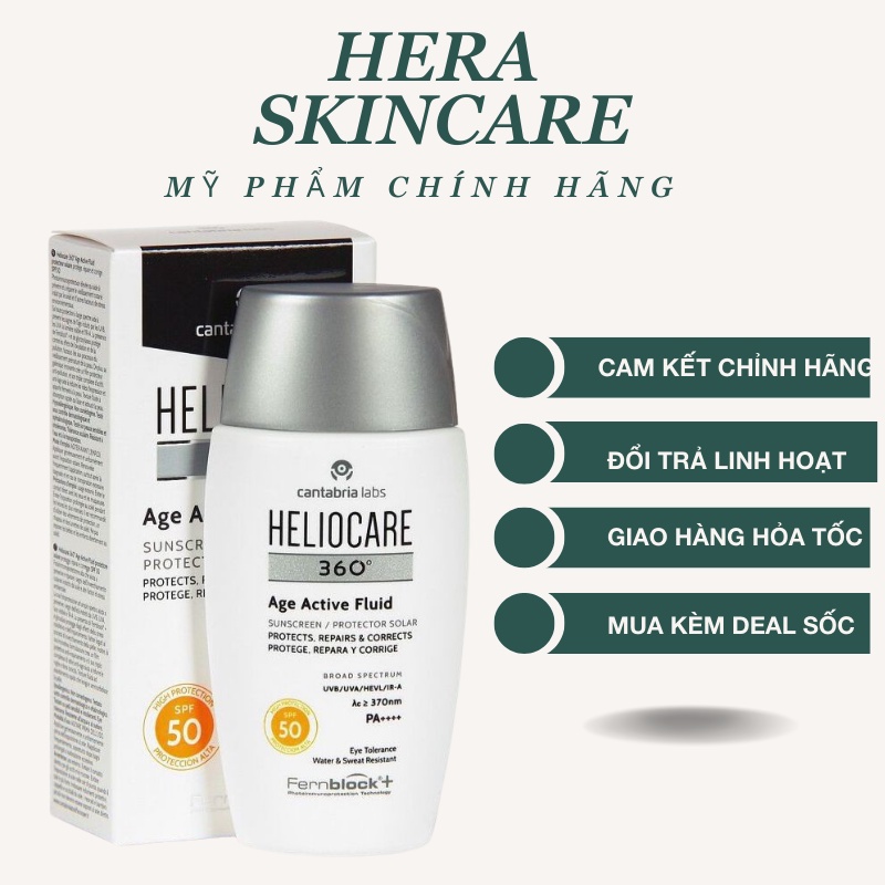 Kem chống nắng chống lão hoá Heliocare 360 Age Active Fluid