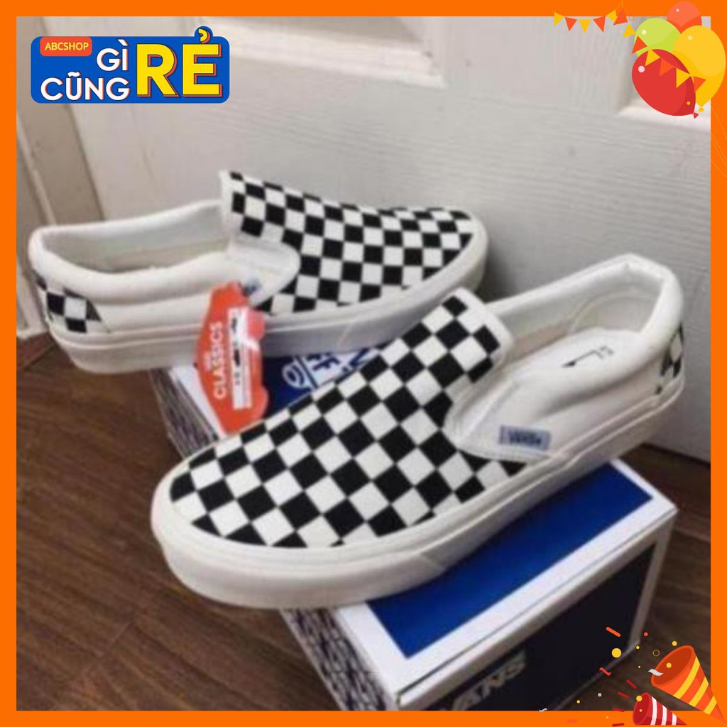 Giày 𝐕𝐀𝐍𝐒 Caro Lười🔥𝐒𝐢ê𝐮 𝐑ẻ🔥 Slipon Đủ Size Nam Nữ Full Box BiIl | BigBuy360 - bigbuy360.vn