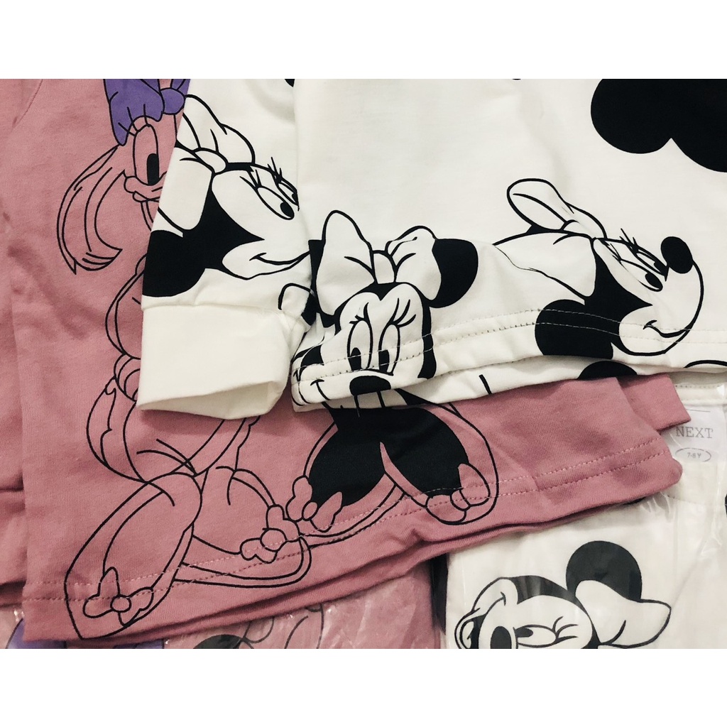 Set 2 bộ dài tay Minnie Daisy Next cho bé gái siêu xinh, chất cotton mềm dày dặn mặc rất thích