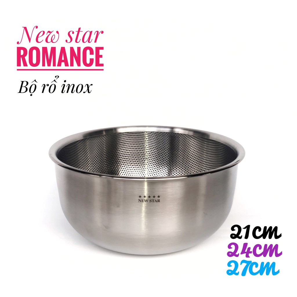 Bộ rổ Inox 304 cao cấp Newstar Romance