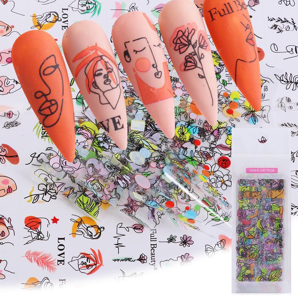 Set 10 Giấy Foil Dán Trang Trí Móng Tay Nghệ Thuật