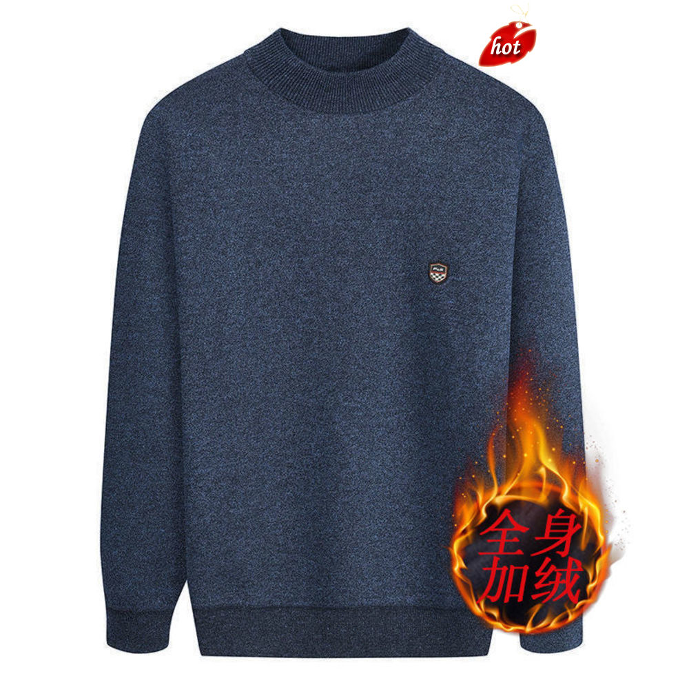 Áo Sweater Cổ Tròn Dày Dặn Thời Trang Thu Đông Dành Cho Nam Giới Độ Tuổi Trung Niên