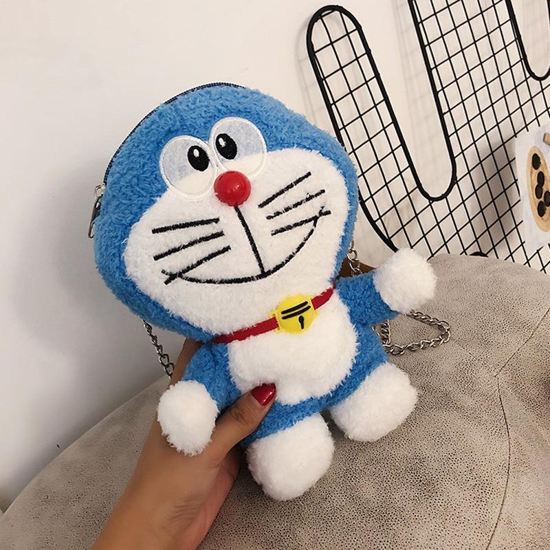 Túi Đeo Chéo Họa Tiết Doraemon Nhồi Bông Đáng Yêu Cho Nữ Thời Trang 2021