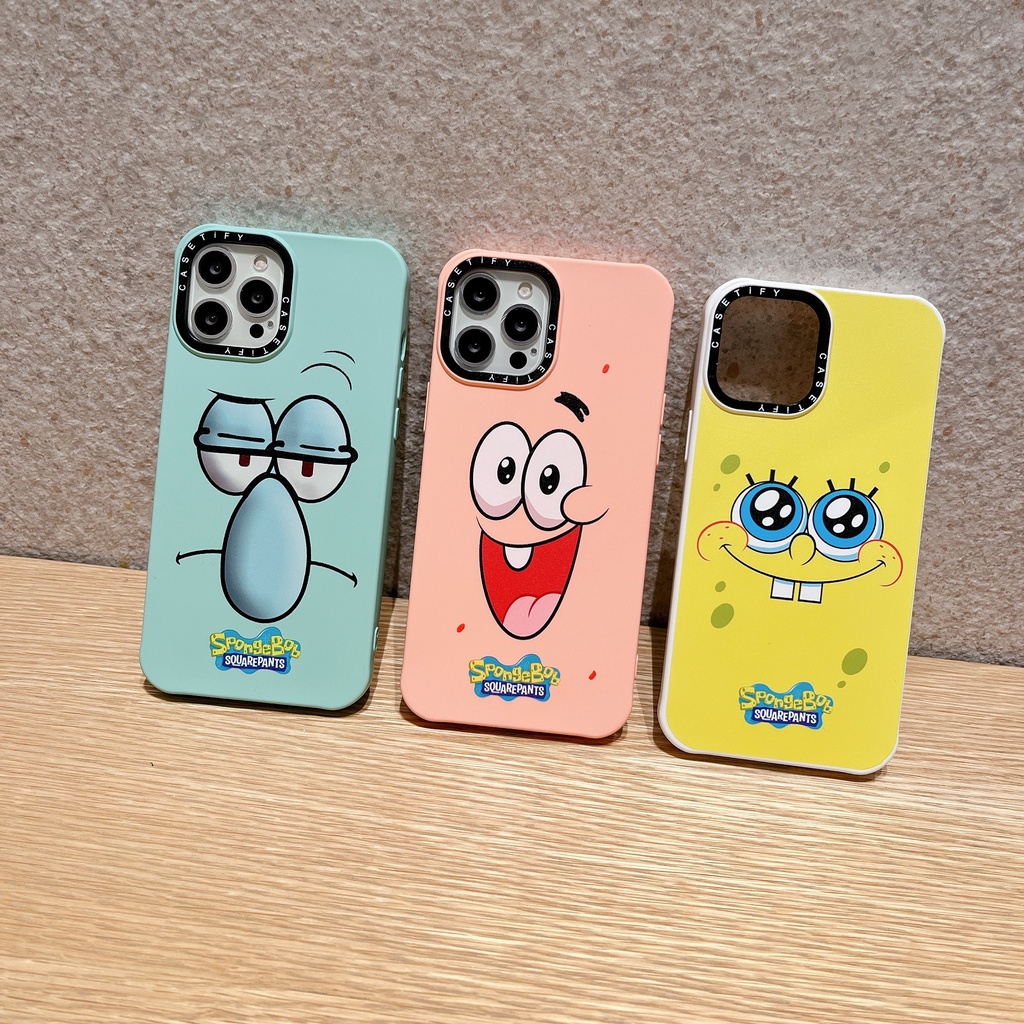 Ốp Lưng Chống Sốc Họa Tiết Hoạt Hình Spongebob Và Patrick Cho iPhone 14 / 13 / 12 / 11 / X / 8 / 7P