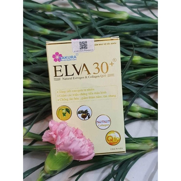 [MUA 3+1] Viên Uống tinh dầu hoa Anh Thảo Cân Bằng Nội Tiết Tố Sakura Elva 30+