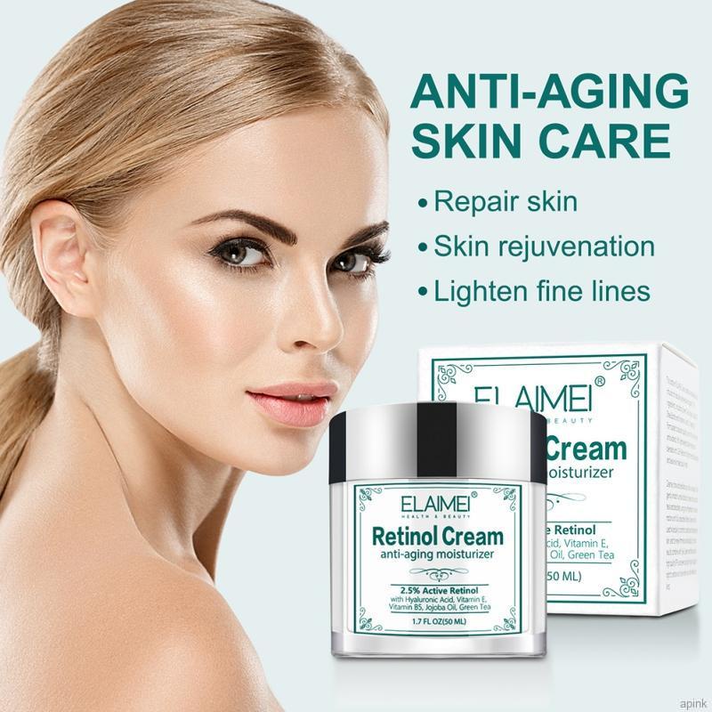 Kem Dưỡng Da Mặt 50ml Chứa Vitamin Retinol Làm Trắng Dưỡng Ẩm Chống Lão Hóa